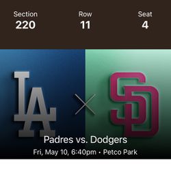 Padres Tickets V Dodgers 5/10/24