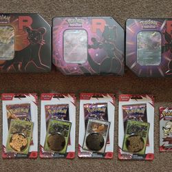 Team Rocket Tins & Destined Rivals Blister Packs 