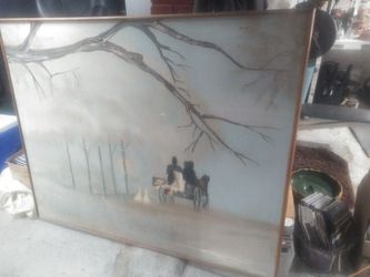 Painting Of Amish People/Buggy