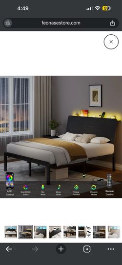 Full Size bed frame with mattreess