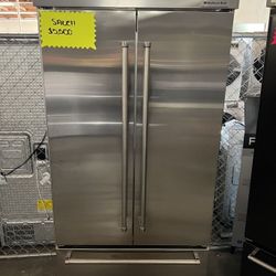 Kitchen Aid Stainless Steel Built In 36 Width Refrigerator