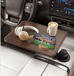 Car Tray Table & Car Laptop Desk with 360° Rotation & Phone Holder