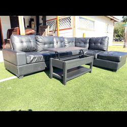 Sectional Sofa With Center Table