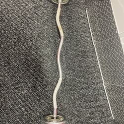 Curly Weight Lifting Bar With Weights