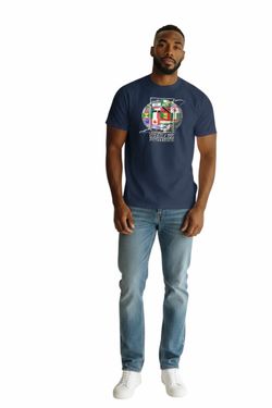 Shabazz Brothers Men’s Shorts Sleeve Navy T-Shirt Size Large