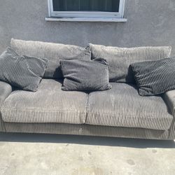 Delivery Available / Grey Corduroy Large Cough