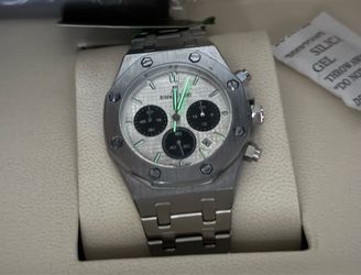 Stainless steel A….P Royal Oak black Chronograph - throw offers&read description