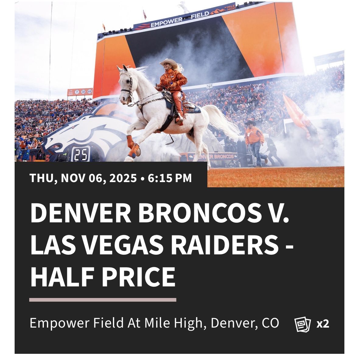 Broncos Raiders Game 11/06