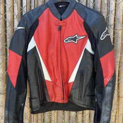 Alpinestars Motorcycle Leather Perforated Jacket 