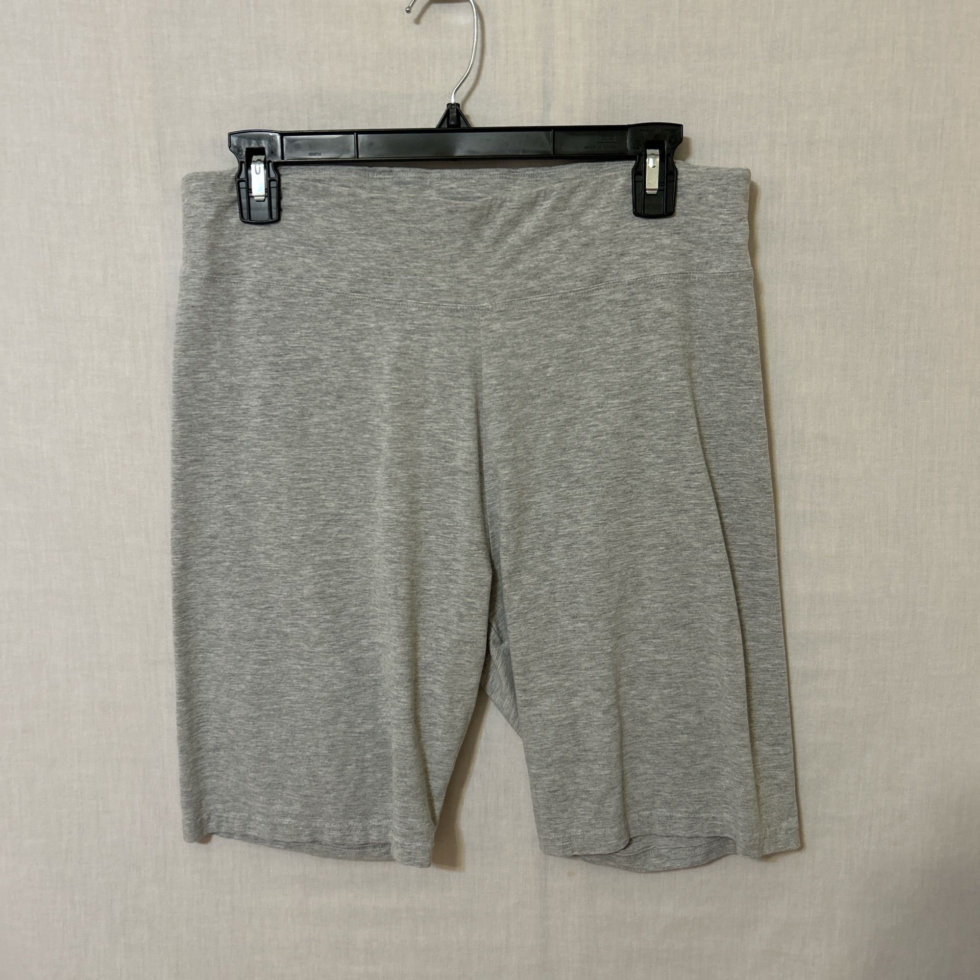 Heather Gray Bike Shorts with Soft Jersey Fabric