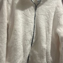 Plush Teddy  Full Zipper Size large 