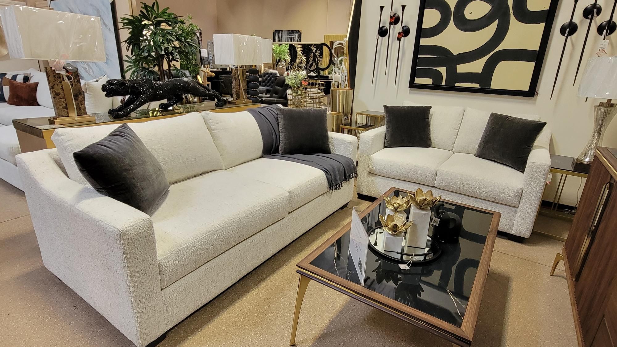Modern Sloped Arm Sofa & love Seat. Multiple color options