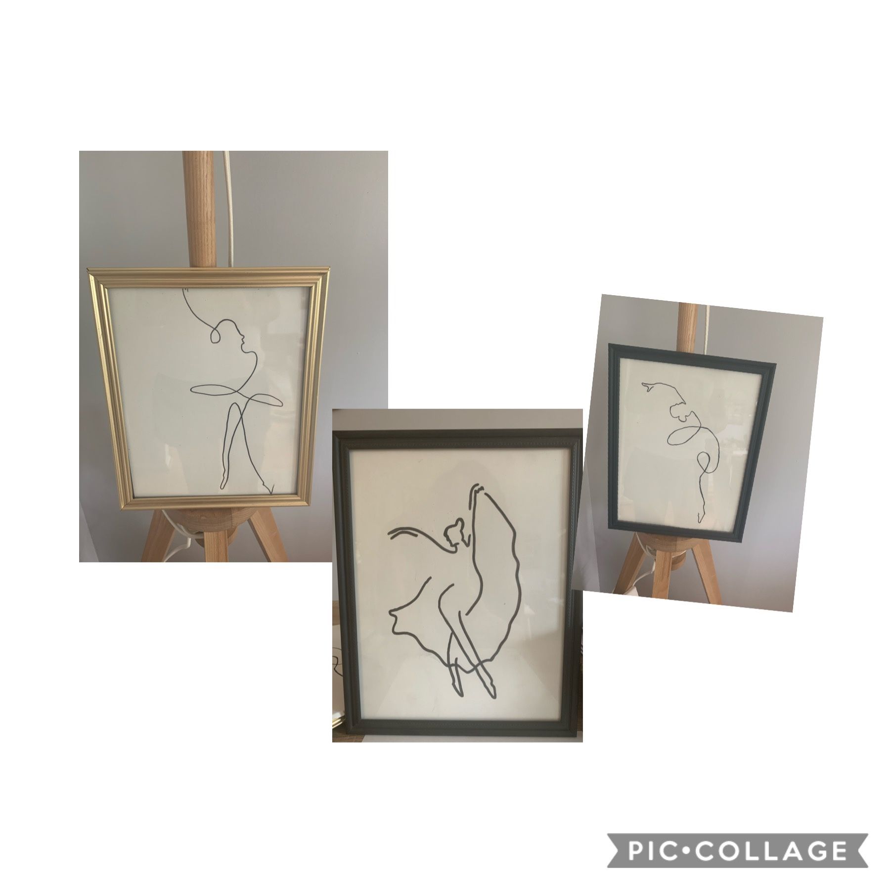 Fine line drawing with frames