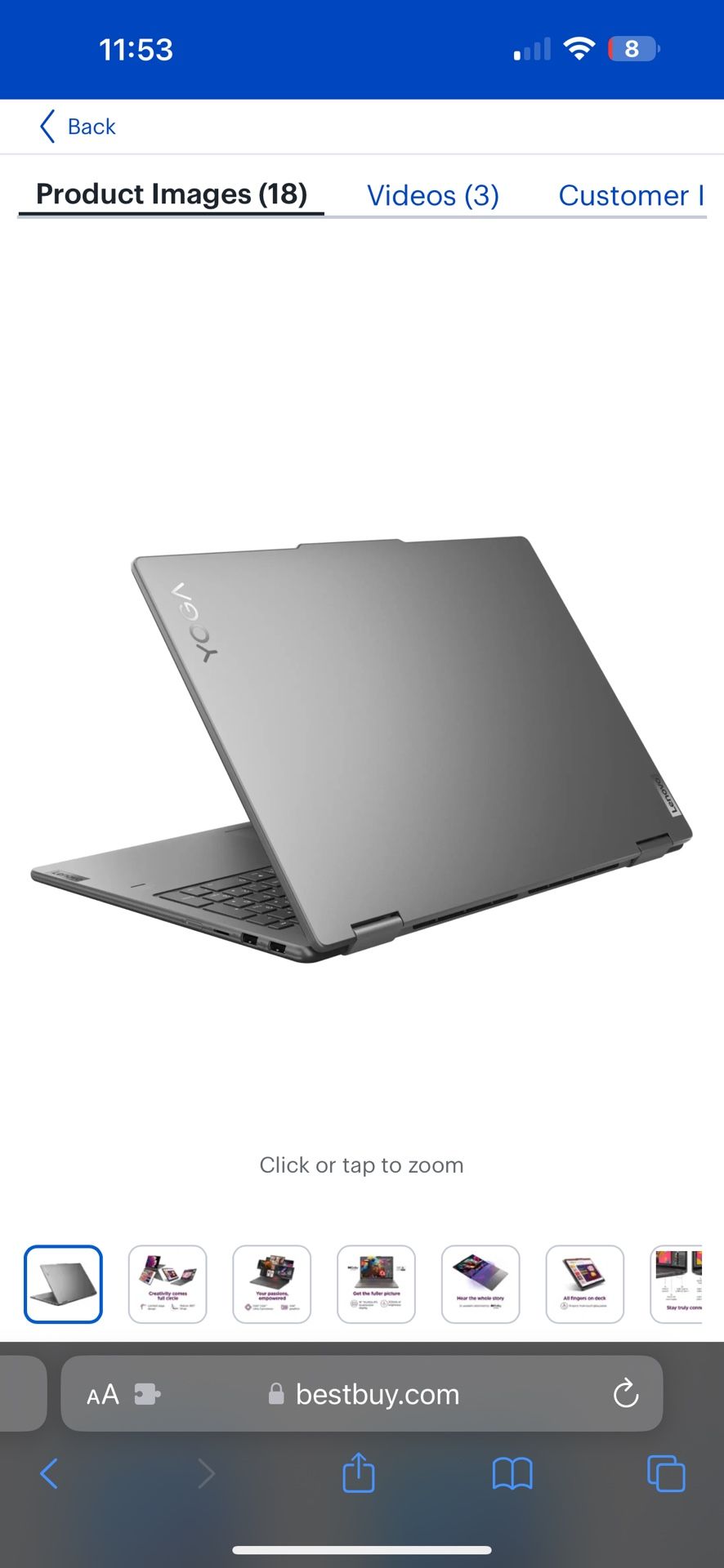 Lenovo Yoga 7i 2 In 1 Laptop 16 Inch