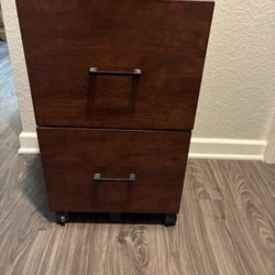 Two (2) Drawer Rolling File Cabinet