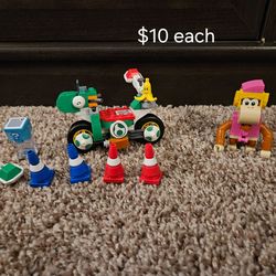 Lego Mario Mario Kart Yoshi's Bike And Dixie Kong