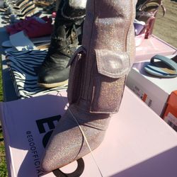 Holographic Light Pink Fashion Boots