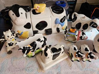 Ceramic Cow Kitchen Accessory Collection