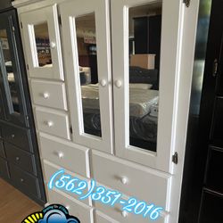 White XL Wardrobe Closet Ropero New  Dresser 