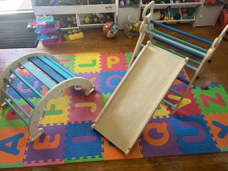 Pikler Triangle Set, Toddler Climbing Toy