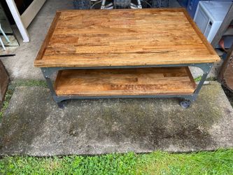 Industrial double decker coffee table