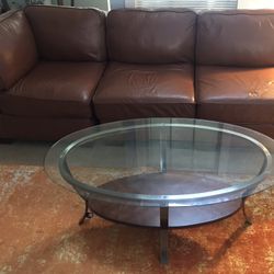 Oval Coffee Table, 2 Lamp Tables