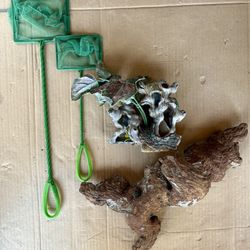 Aquarium Drift Wood Decorations and Maintenance 4pc