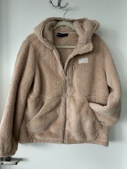 Fuzzy zip up jacket