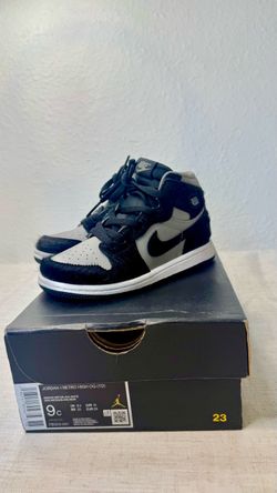 Nike Jordan 1 Retro Kids High-Top Sneakers TD in Black and Grey NEW Size 9C $45 OBO