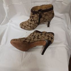 Coach demi-boots,tan Size 9