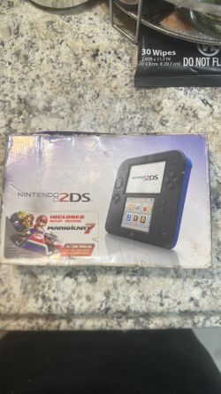 BRAND NEW Nintendo 2DS Electric Blue + Mario Kart 7 - Opened to Check