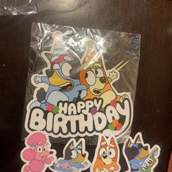 Bluey Cake And Cupcakes Toppers