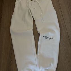 White essentials sweatpants