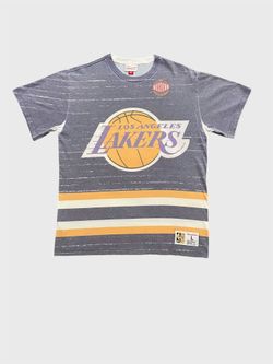 Mitchell & Ness NBA Los Angeles Lakers Logo T-Shirt purple and gold Size Large
