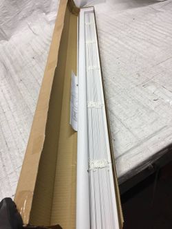 (2) Champion TruTouch Cordless Blinds 47x60" White Cordless 1" Vinyl Mini Blind