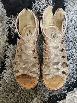 Little girls wedge heels