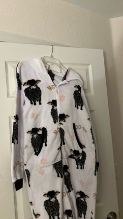 Cow Union Suit/onesie with Cow Hood in size small (4-6)