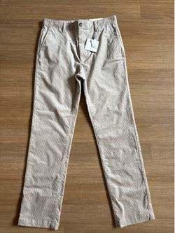 Calvin Klein Men's Cream Corduroy Pants - 33x32 - Never Worn with Tags