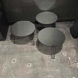 Small Mirror End Tables (x3)