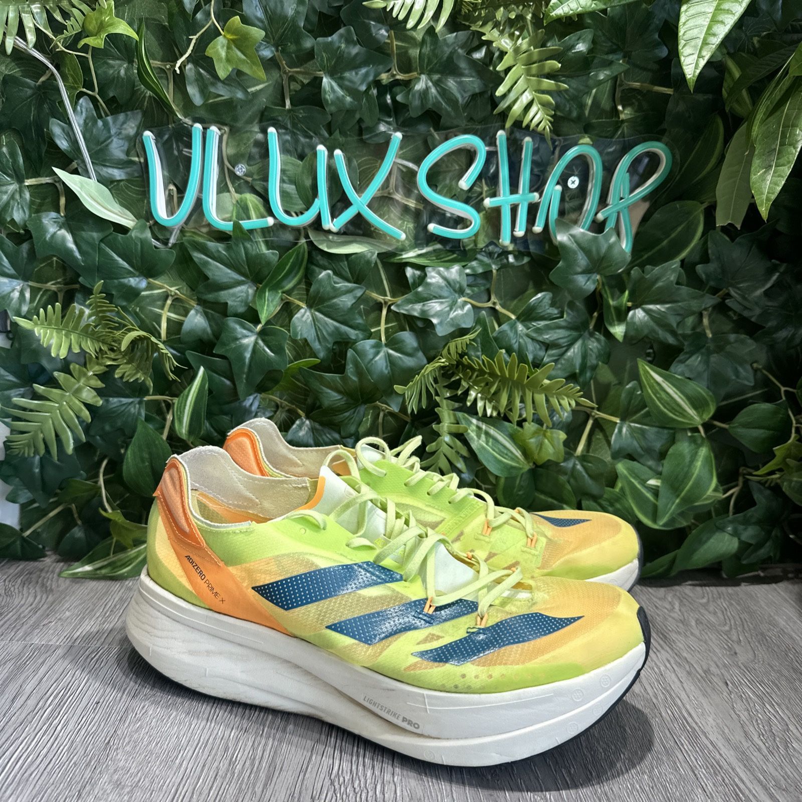 Adidas Adizero Prime X Shoes Mens Size 11 Green Sneakers Running Gym Pulse Lime