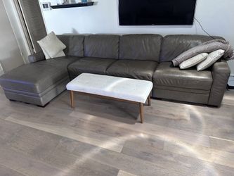 Modern leather sectional