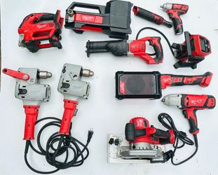 Milwaukee Tool Lot For Parts / Repair Too - Sawzall, Impacts, Radio, More