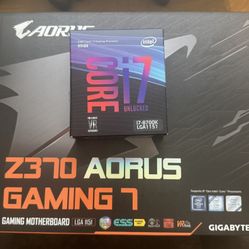 Intel 8700k And Gigabyte Z370 Aorus Gaming 7 Motherboard 