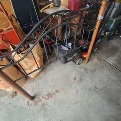 Wooden/Iron headboard for queen size beds.