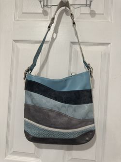 Vintage Coach Signature Wave Patchwork Hobo Bag 