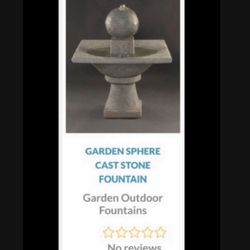 Beautiful Cast Stone Sphere Fountain Paid Close To $2,000