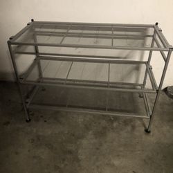 3-Tier Metal Mesh Shoe Rack