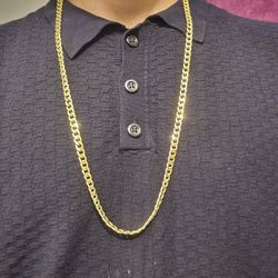 GOLD CHAIN 30"+ BRACELET STAINLESS STEEL 