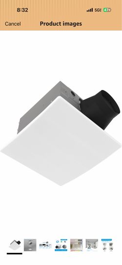 New Bathroom Exhaust Fan, Adjustable 50-80-110 CFM, Ultra-Quiet <0.3 Sones, DC Motor, Retrofit No-Screw Roomside Installation, Energy Star, BES