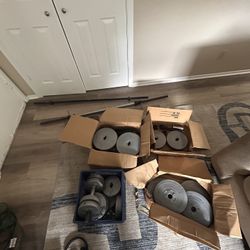 Power Lifting And Dumbbell Set